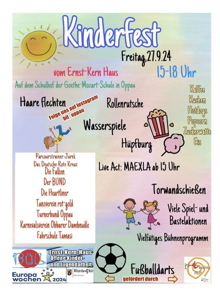 Plakat Kinderfest 2024 Ernst-Kern-Haus